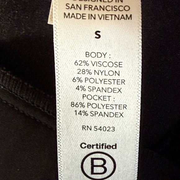 Athleta Venice Heathered Pintuck Pants Black Ponte Size Small - Picture 13 of 14